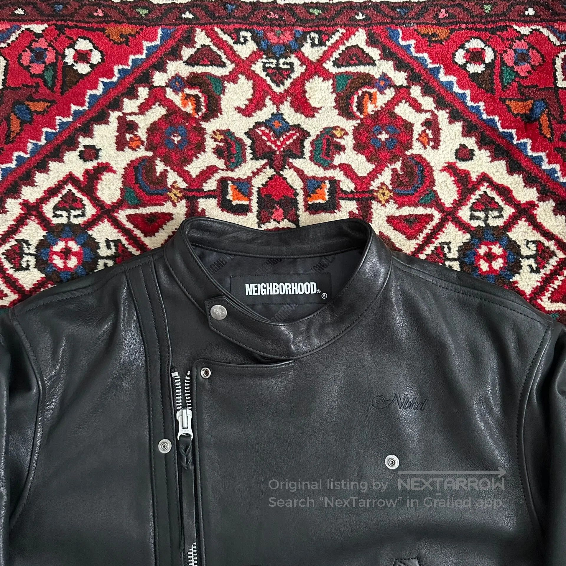 Neighborhood neighborhood leather jacket in XL size. Size US XL / EU 56 / 4 - 4 Thumbnail