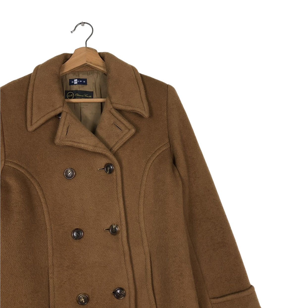 Japanese Brand 🔥VINTAGE WOOL LONG JACKET SHIPS JAPAN DOUBLE BREASTS Size M / US 6-8 / IT 42-44 - 6 Thumbnail