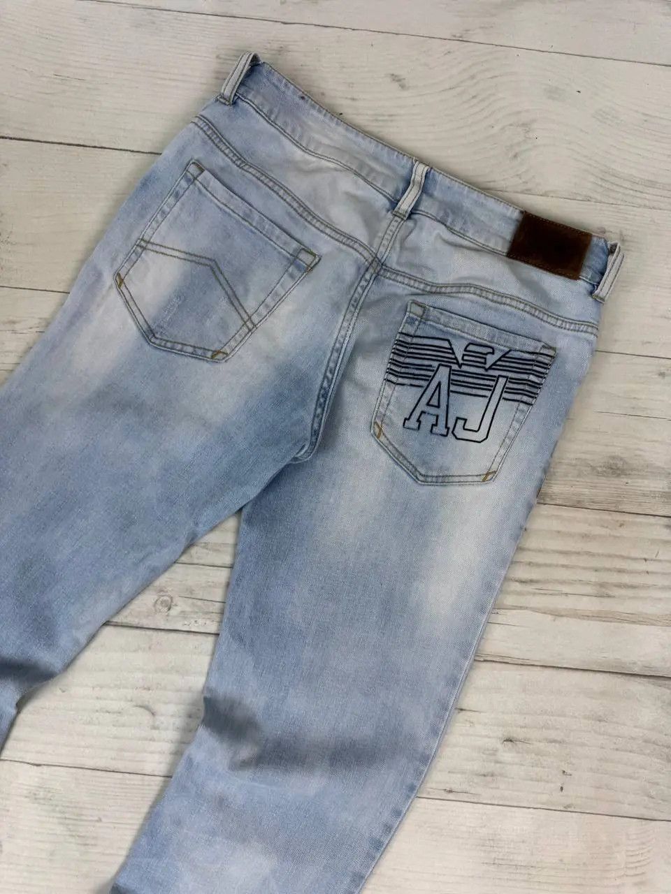 Armani Vintage Armani Big Logo Denim Jeans Size US 28 / EU 44 - 2 Thumbnail