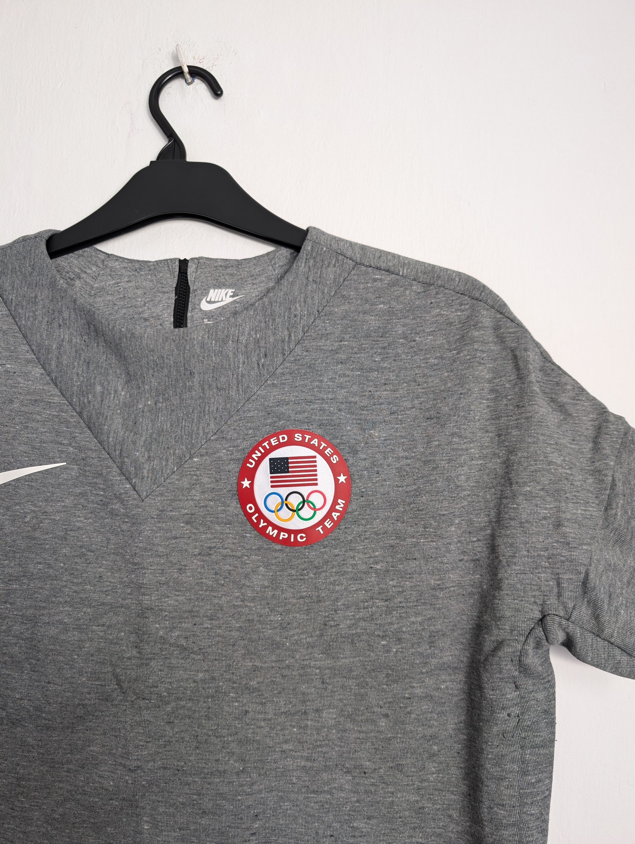 Nike Nike USA Olympic Team Gray Warm-Up T-Shirt Women's Size M / US 6-8 / IT 42-44 - 3 Thumbnail