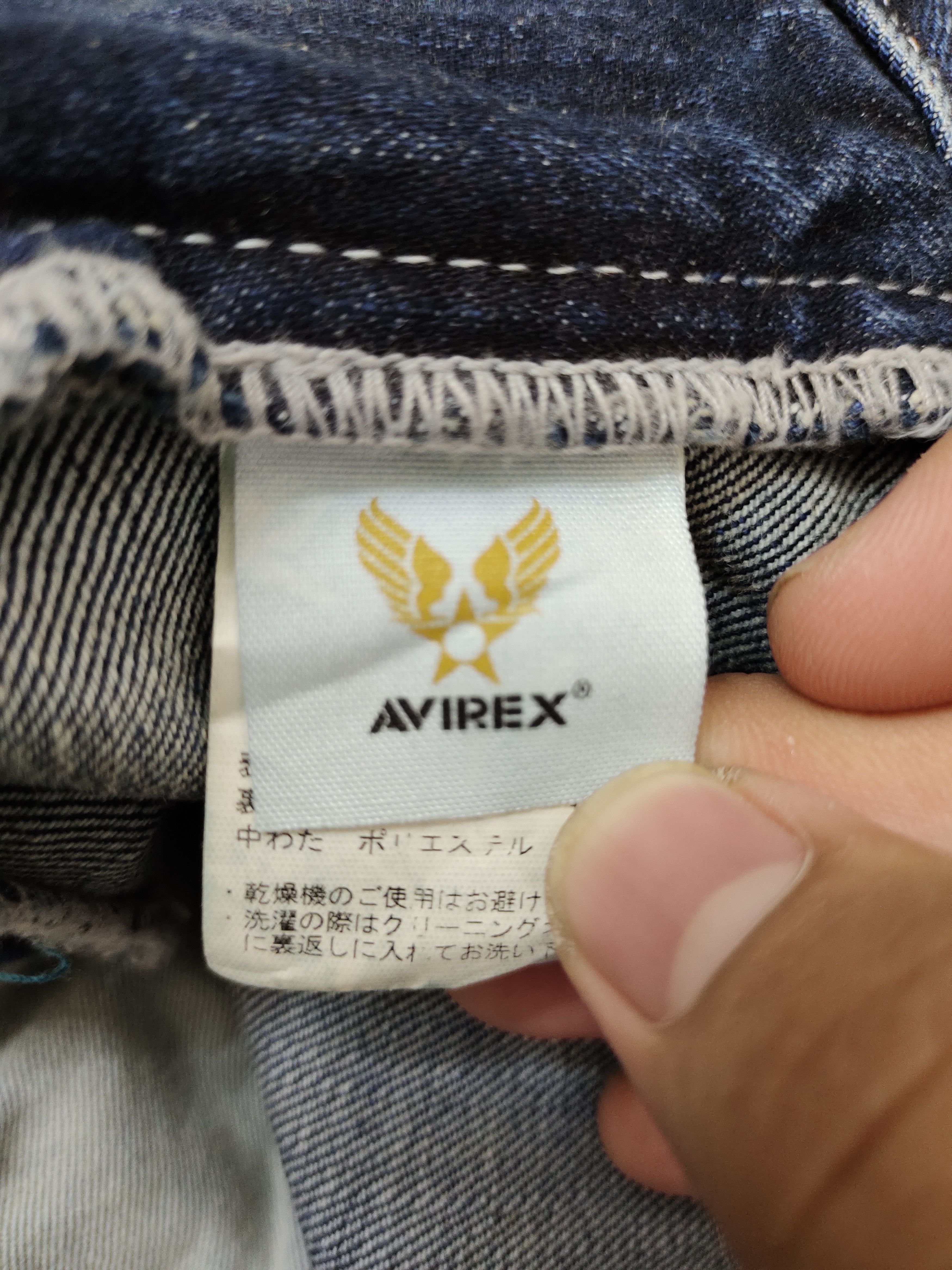 Avirex Avirex Type Blue Double Knee Denim Jeans Size US 37 - 17 Thumbnail