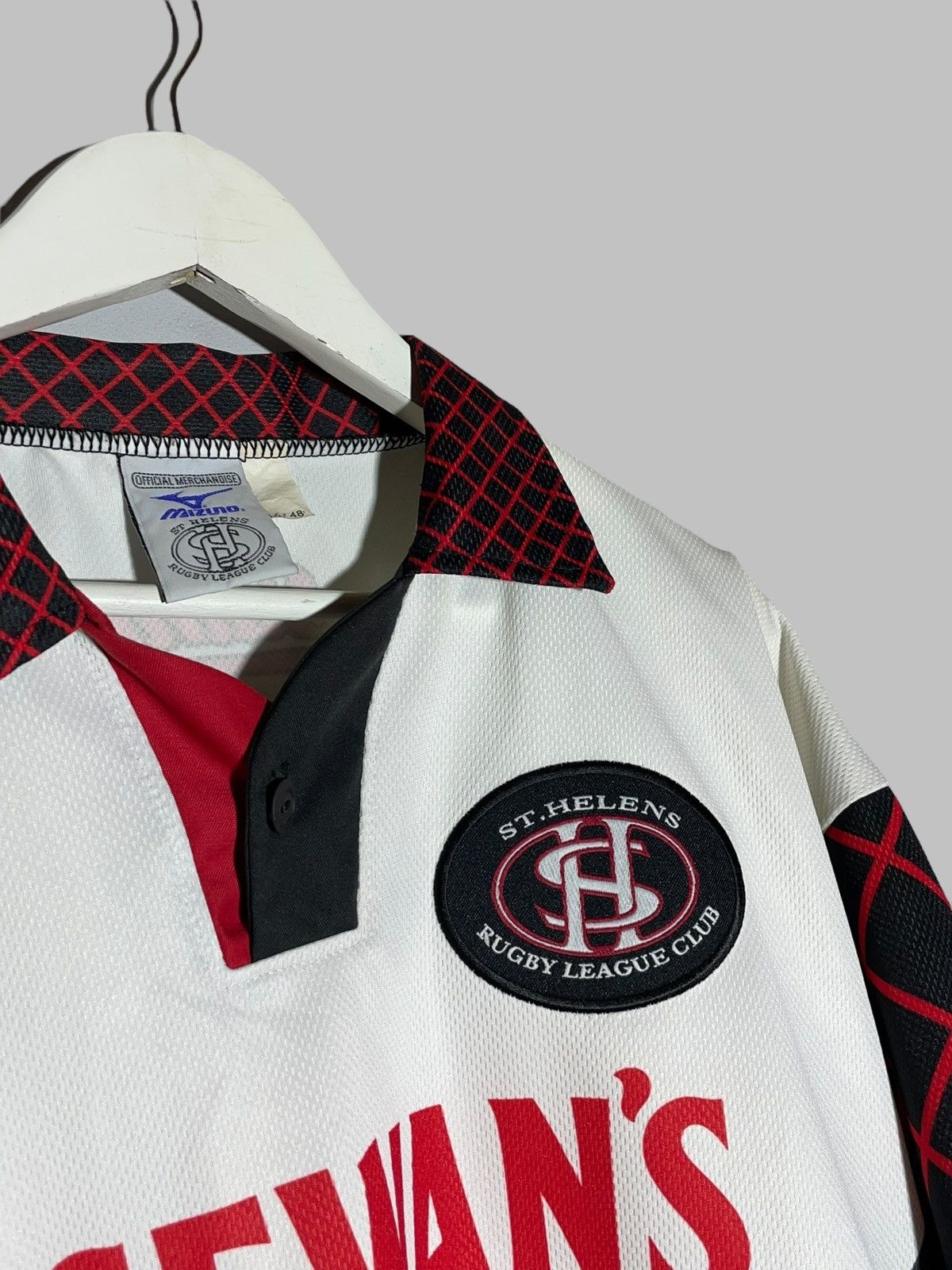Mizuno St. Helens England Rugby Legue 1997 Mizuno Vintage Rugby Size US XL / EU 56 / 4 - 6 Thumbnail
