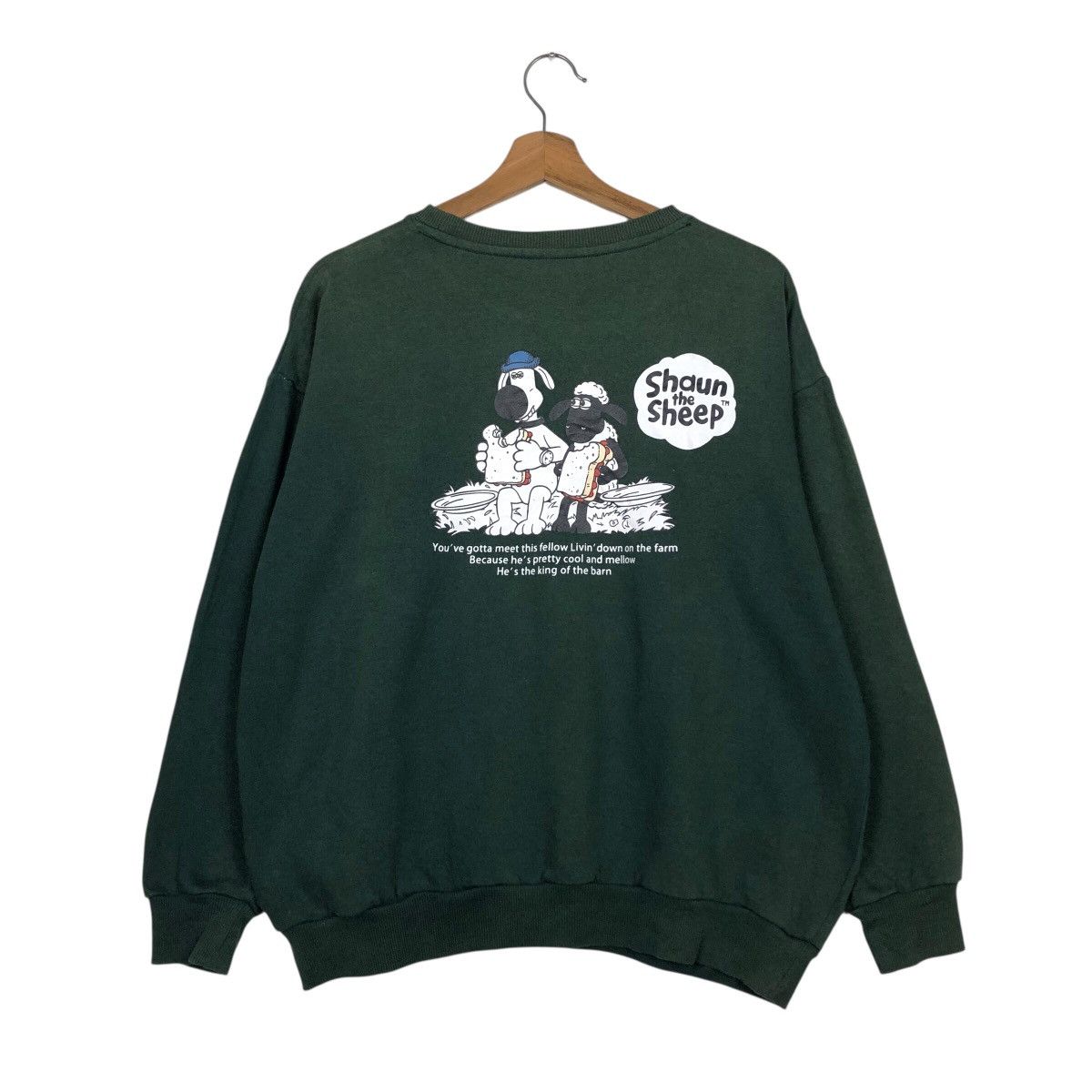 Cartoon Network 📌Vintage Sweatshirt Shaun The Sheep Big Logo Design Size US L / EU 52-54 / 3 - 9 Thumbnail