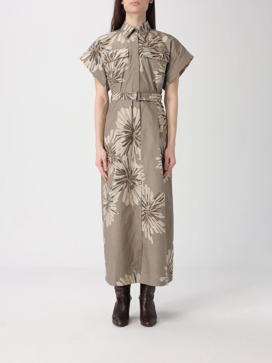 Brunello Cucinelli Brunello Cucinelli Dress Woman Green Size S / US 4 / IT 40 - 1 Thumbnail