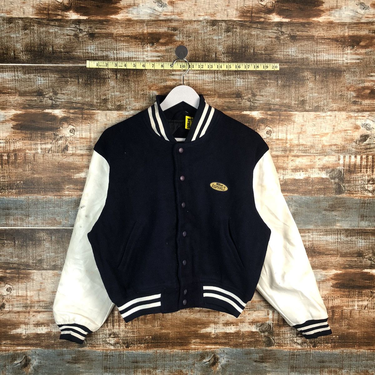 Vintage Blue Asphatt Dark Blue Bombers varsity Jacket #A1757 Size US S / EU 44-46 / 1 - 1 Thumbnail