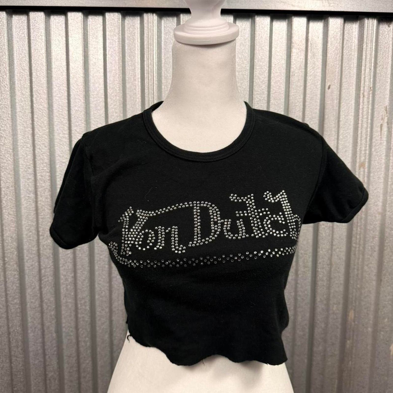 Von Dutch Vintage Black rhinestone cropped Von Dutch Size S / US 4 / IT 40 - 1 Thumbnail