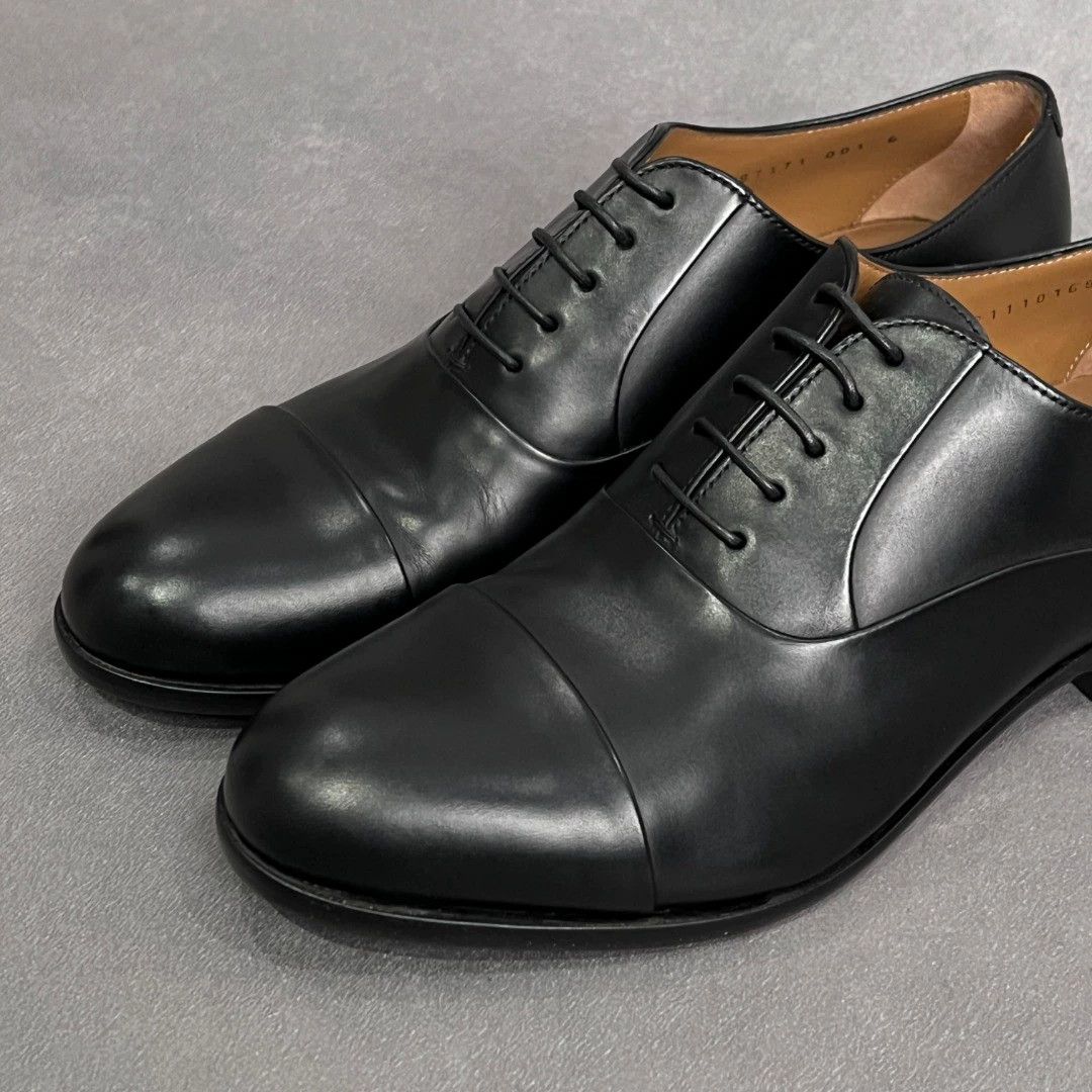 Hugo Boss HUGO BOSS Black Leather Lace-Up Dress Shoes 40 Size US 7 / EU 40 - 4 Thumbnail