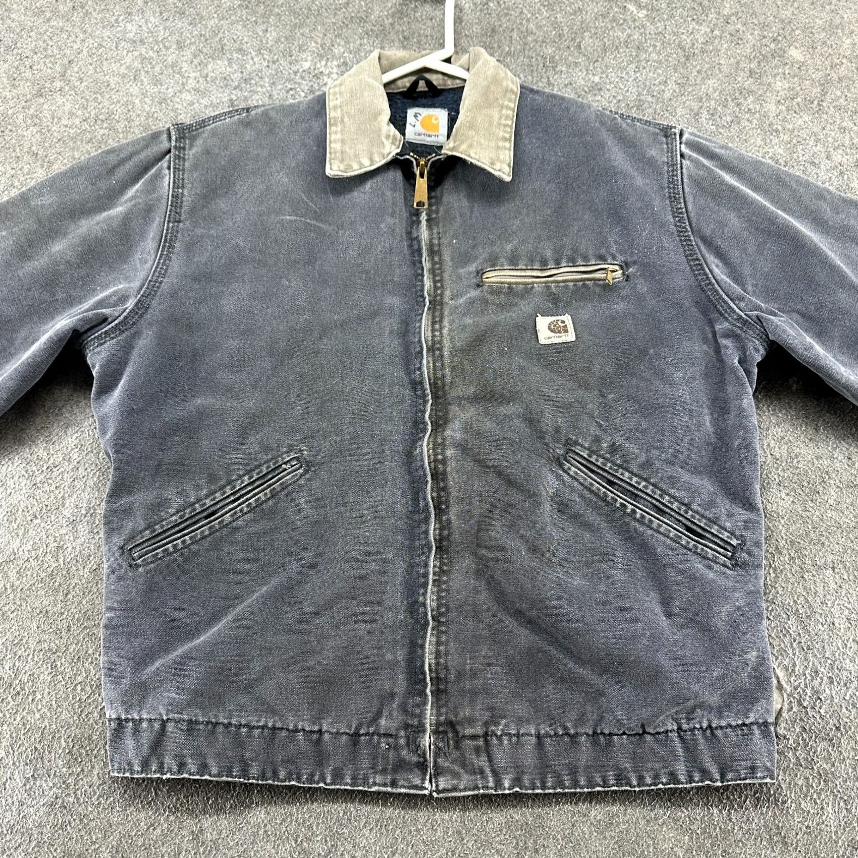 Carhartt VINTAGE Carhartt Jacket Mens M Gray 90s USA J97 PTL USA Bomber Lined Canvas Coal Gray Coat Size US M / EU 48-50 / 2 - 3 Thumbnail