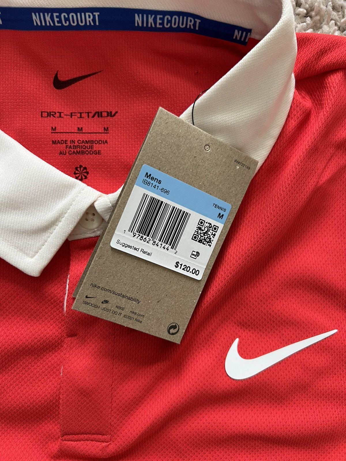 Nike Nike Slam Dri-Fit ADV Long Sleeve Polo Tennis Shirt Size US M / EU 48-50 / 2 - 7 Thumbnail