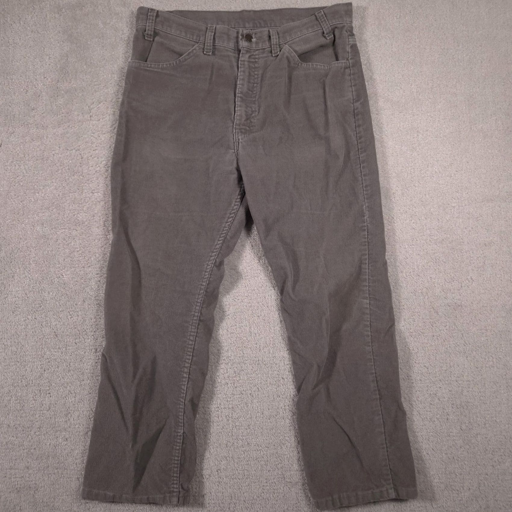 Levi's Levi's Pants Mens 34x26 Gray Corduroy 5 Pocket Chino Casual Straight Made USA Size US 34 / EU 50 - 2 Thumbnail