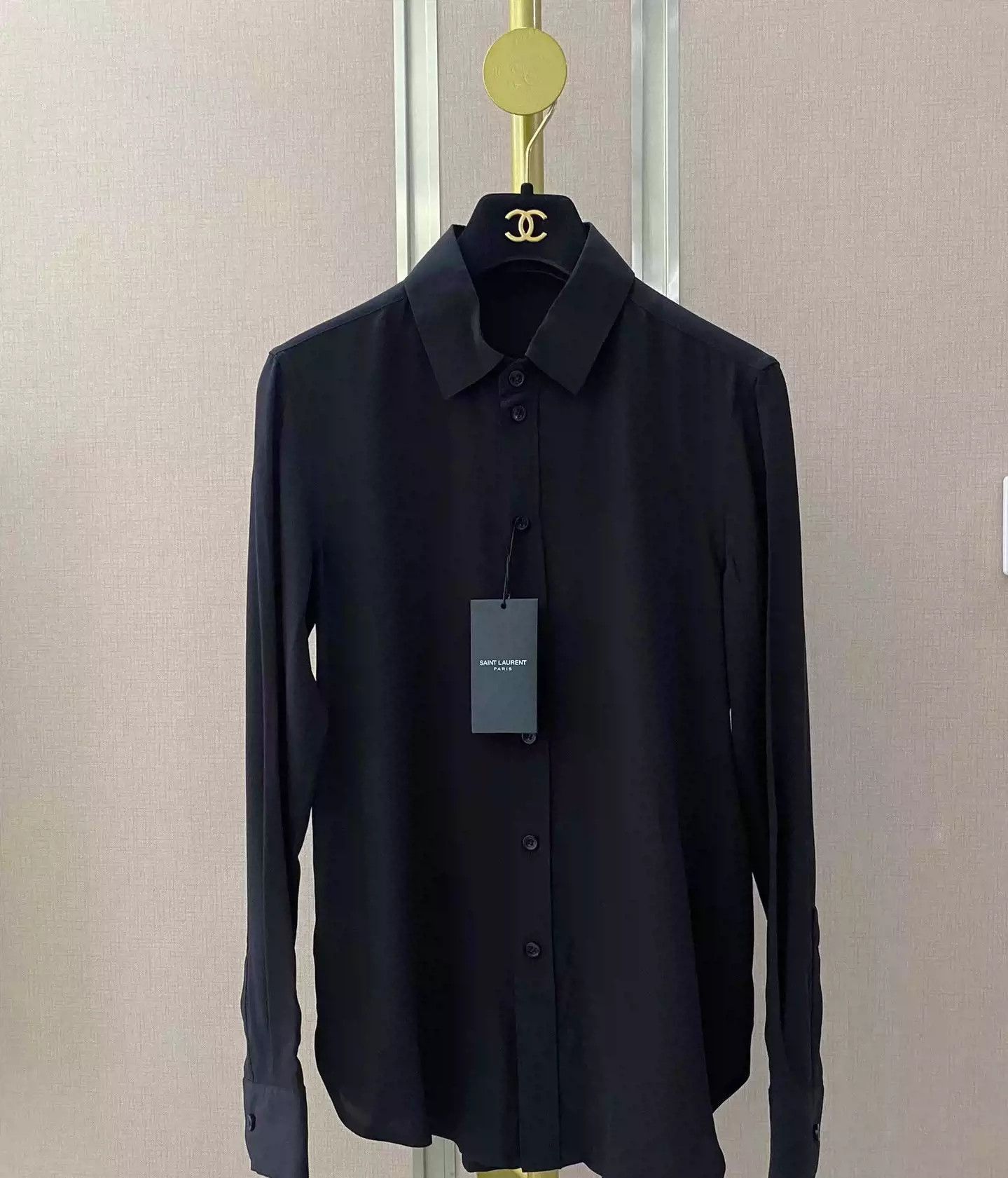 Saint Laurent Paris Saint Laurent brand new staff silk shirt with tag.-2505 Size XS / US 0-2 / IT 36-38 - 1 Thumbnail