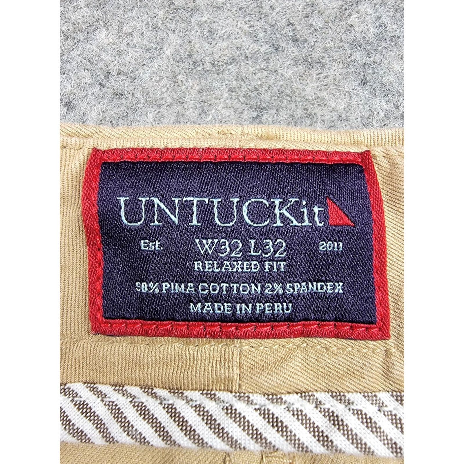 UNTUCKit UNTUCKit Chino Pants Mens 32x32 Tan Relaxed Fit Stretch Pima Cotton Casual Size US 32 / EU 48 - 6 Thumbnail