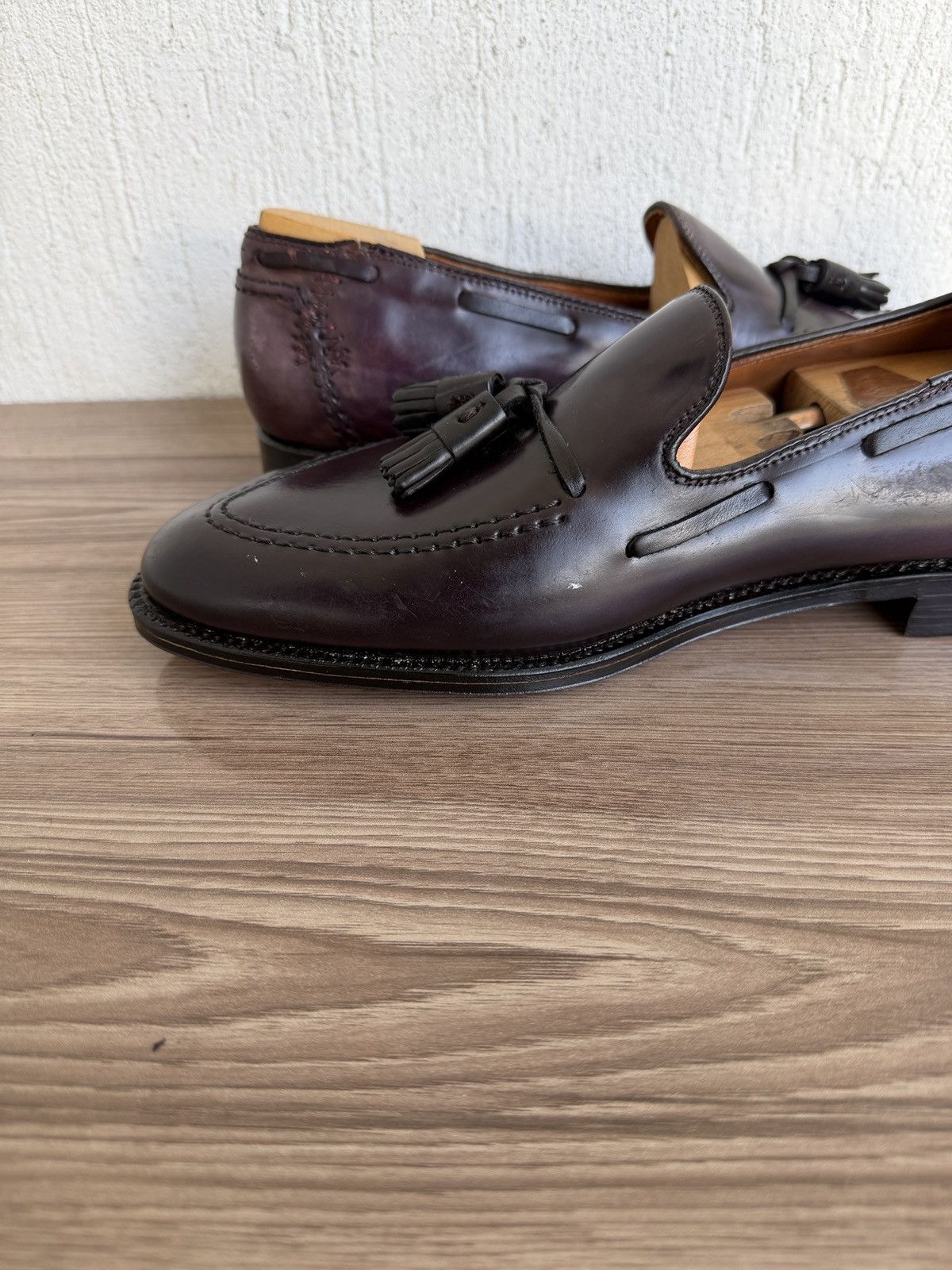 Alden Burgundy shell cordovan tassel loafers by brook brothers Size US 10.5 / EU 43-44 - 9 Thumbnail