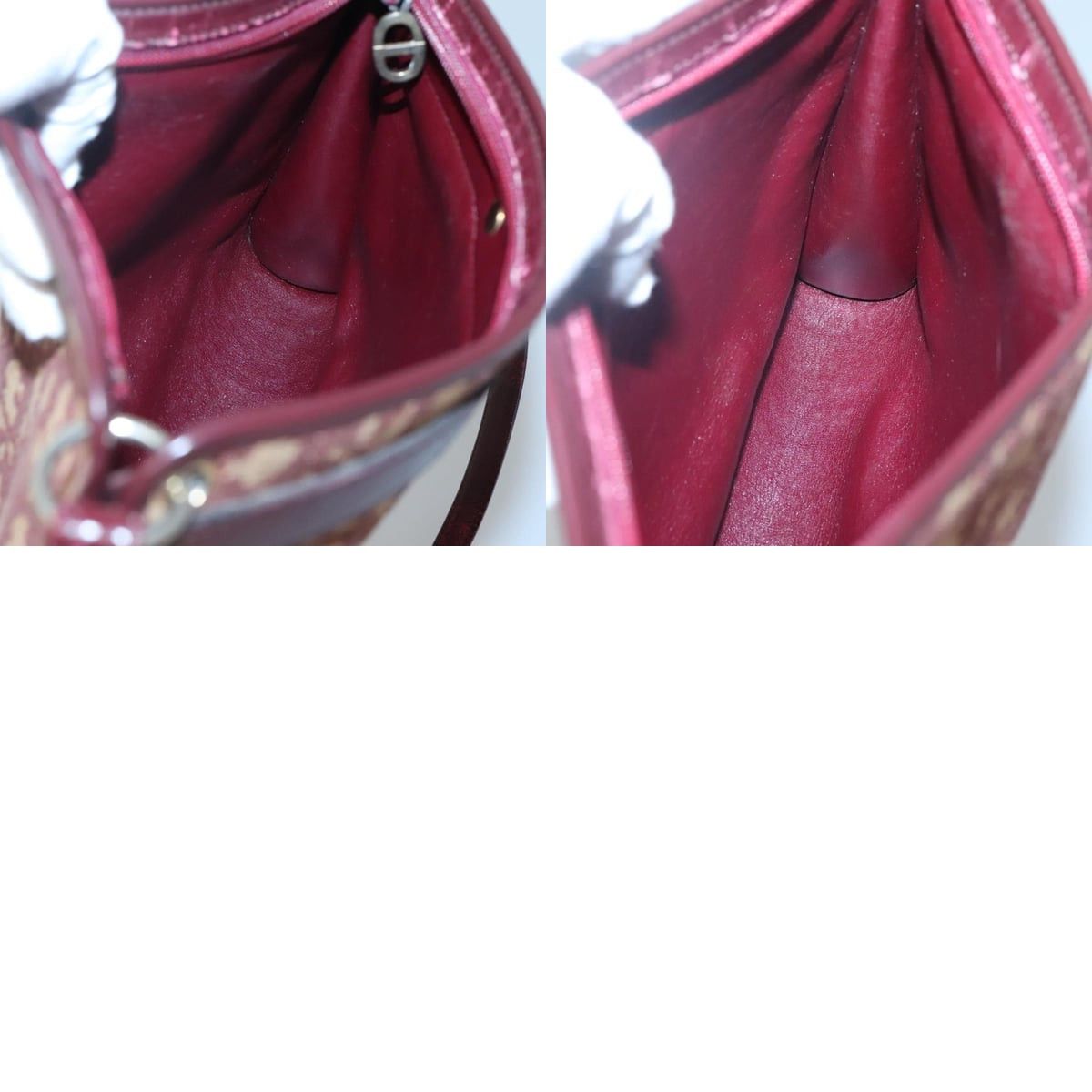 Dior DIOR Trotter Canvas Shoulder Bag Red Size ONE SIZE - 12 Thumbnail