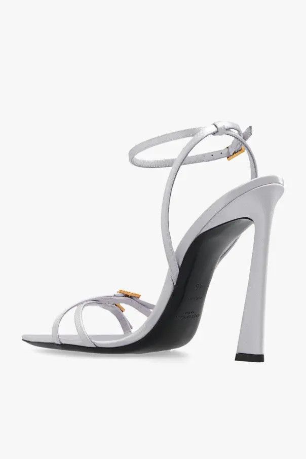 Saint Laurent Paris o1b1hav111224 Lila Sandals in Crepe Satin in Grey Size US 6 / IT 36 - 5 Thumbnail
