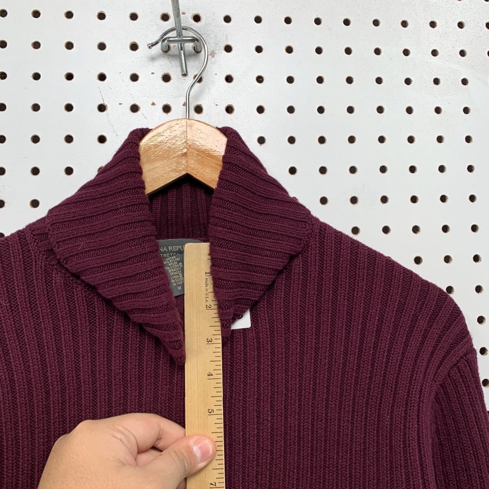 Banana Republic VINTAGE Banana Republic Sweater Shirt M Mens Turtleneck Maroon Knit Stretch Fall Winter Spring Long Sleeve Pullover Fisherman Classic Knit Size US M / EU 48-50 / 2 - 7 Thumbnail
