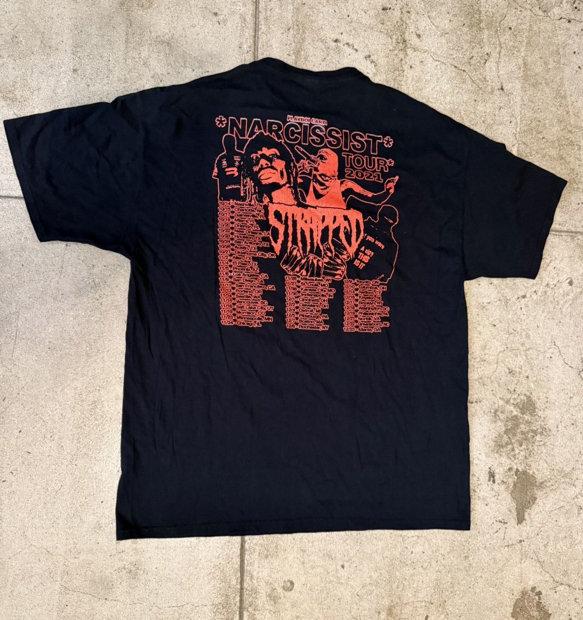 Playboi Carti Narcissist Tour Bootleg Tee Size XL Size US XL / EU 56 / 4 - 3 Thumbnail