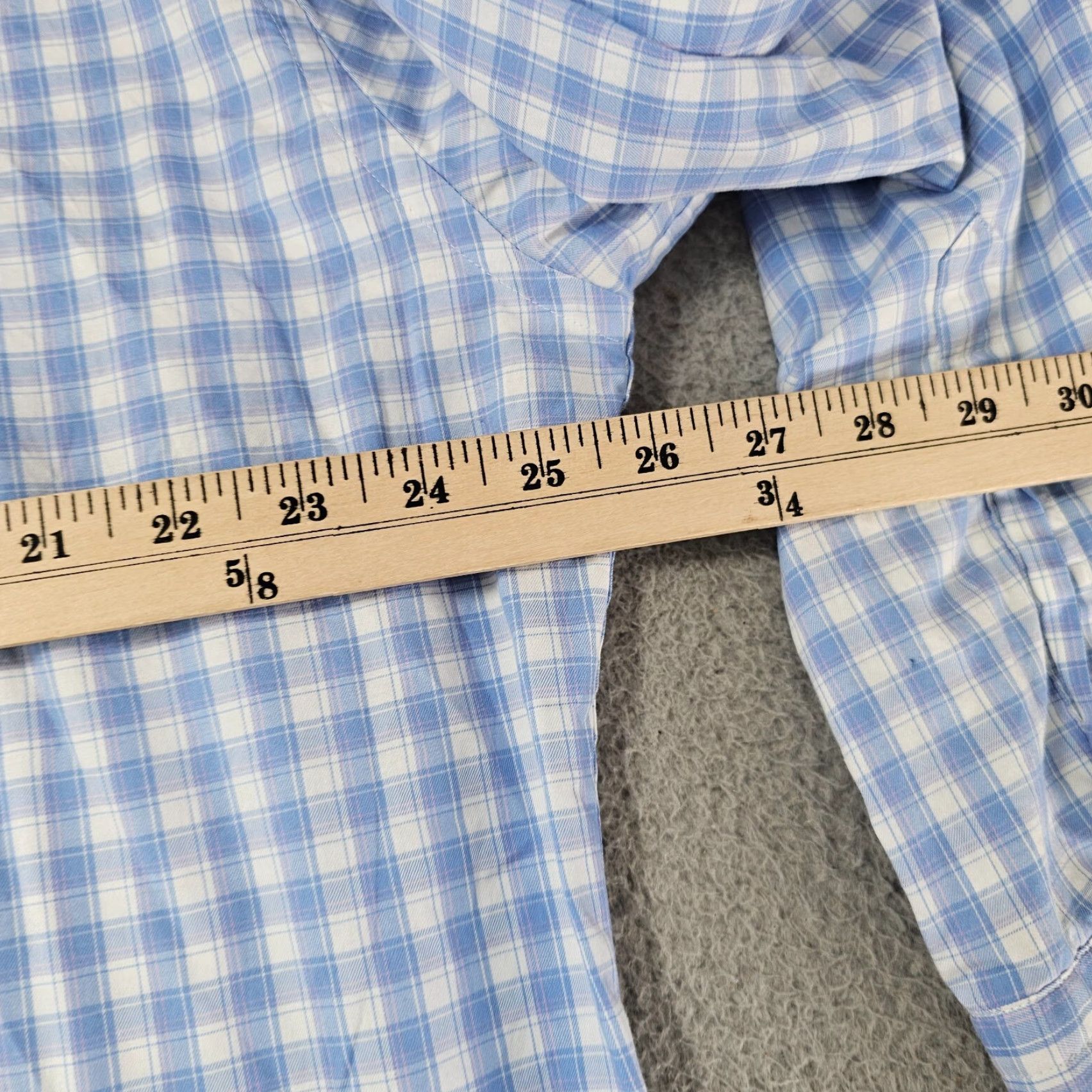 Peter Millar Peter Millar Shirt Mens XL Light Blue Check Button-Up Dress Casual Size US XL / EU 56 / 4 - 7 Thumbnail