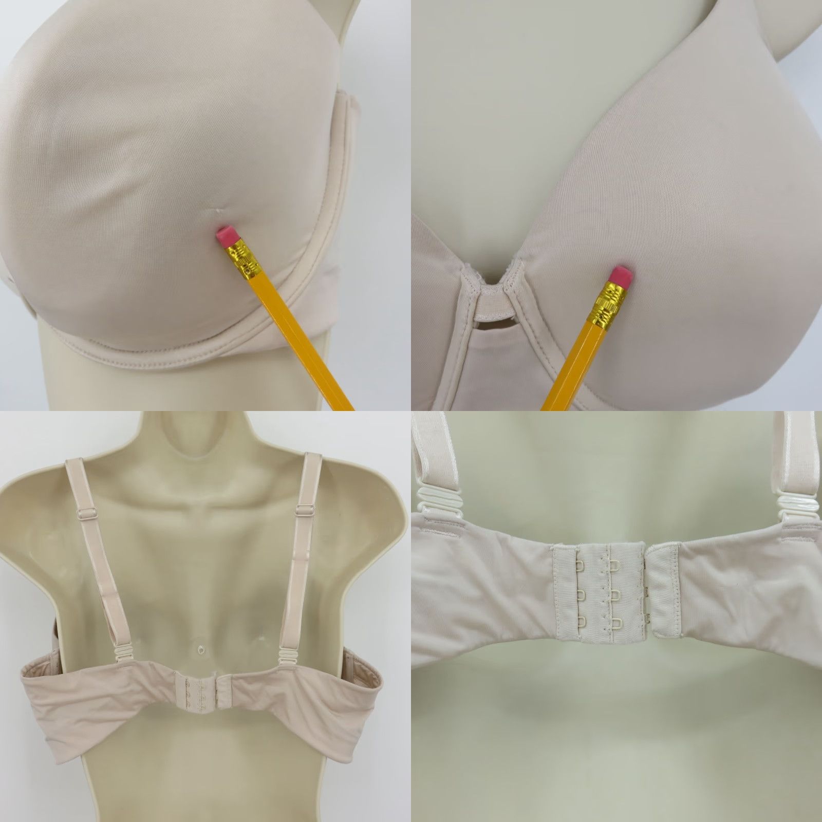 Vintage Warner's 40D Bra Beige Underwire Lightly Lined Convertible T-Shirt Bra Womens Lined Convertible Underwire TA2141A 40D Size ONE SIZE - 8 Thumbnail