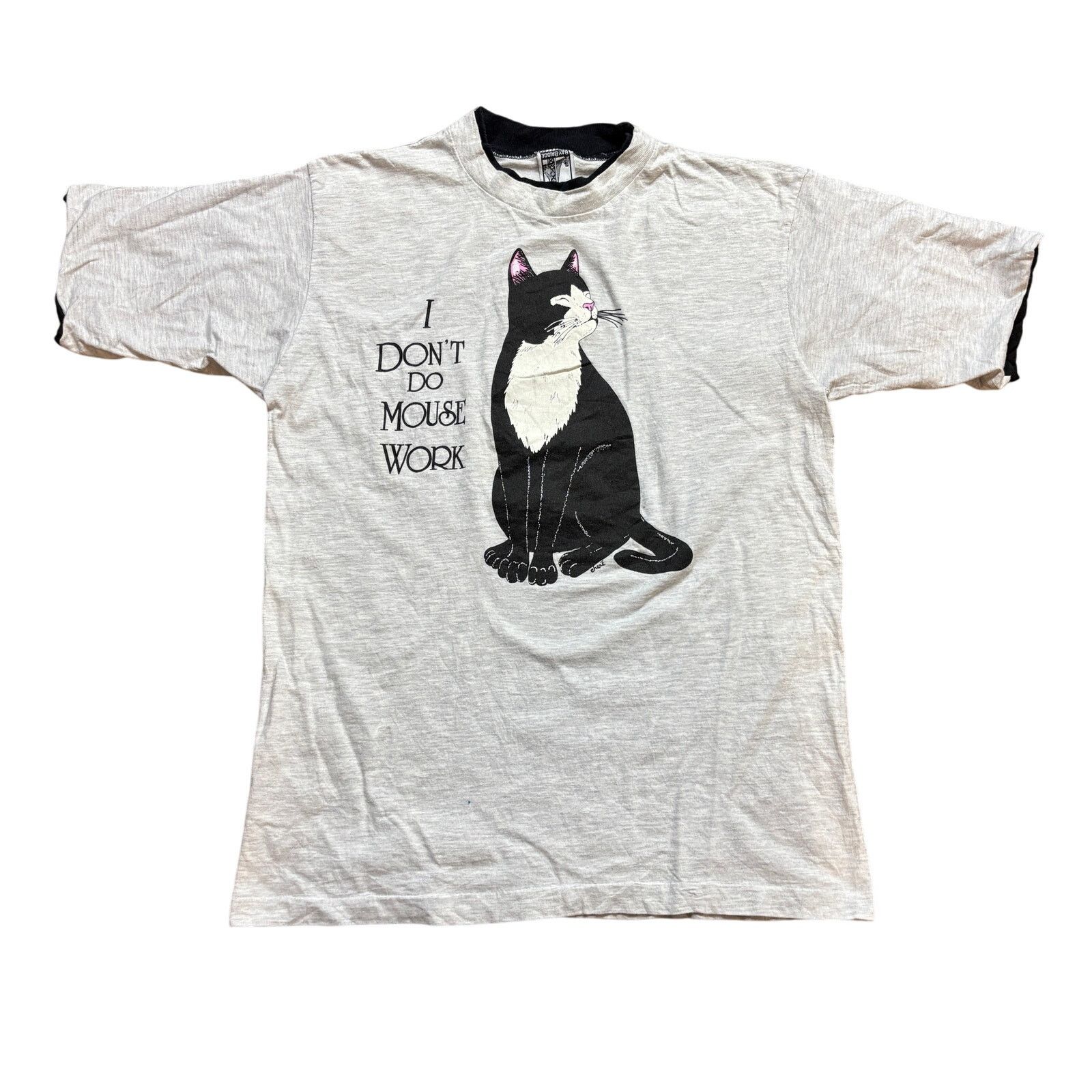 Vintage Vintage I Don't Do Mouse Work Funny Cat T Shirt Medium Humor Size US M / EU 48-50 / 2 - 1 Thumbnail