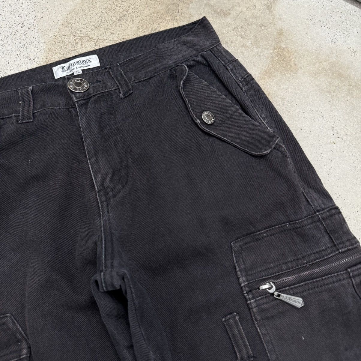 LOWBOX Lowbox Sunfaded Cargo Biker Denim Pants Size US 28 / EU 44 - 9 Thumbnail