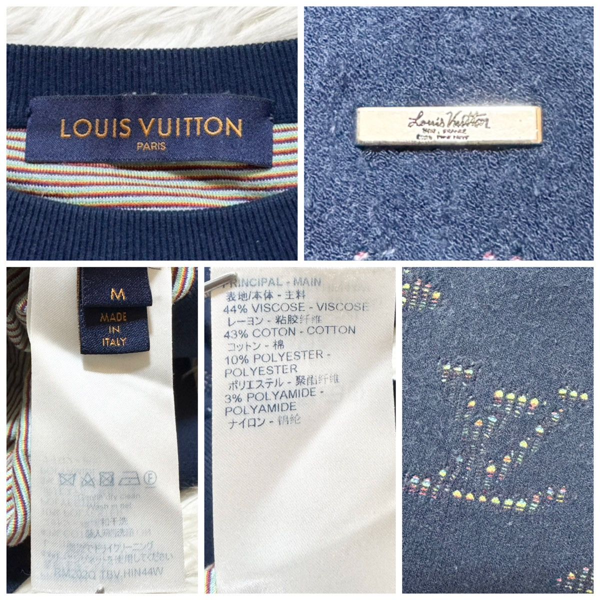 Louis Vuitton Louis Vuitton Marble Monogram Knit Sweater with Logo Patch Size US M / EU 48-50 / 2 - 2 Thumbnail