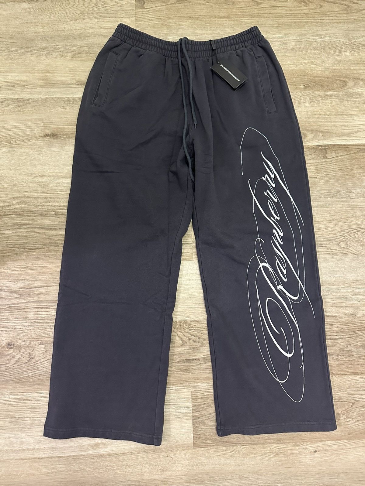 The GV Gallery Raspberry Calligraphy Sweats (S) | Grailed