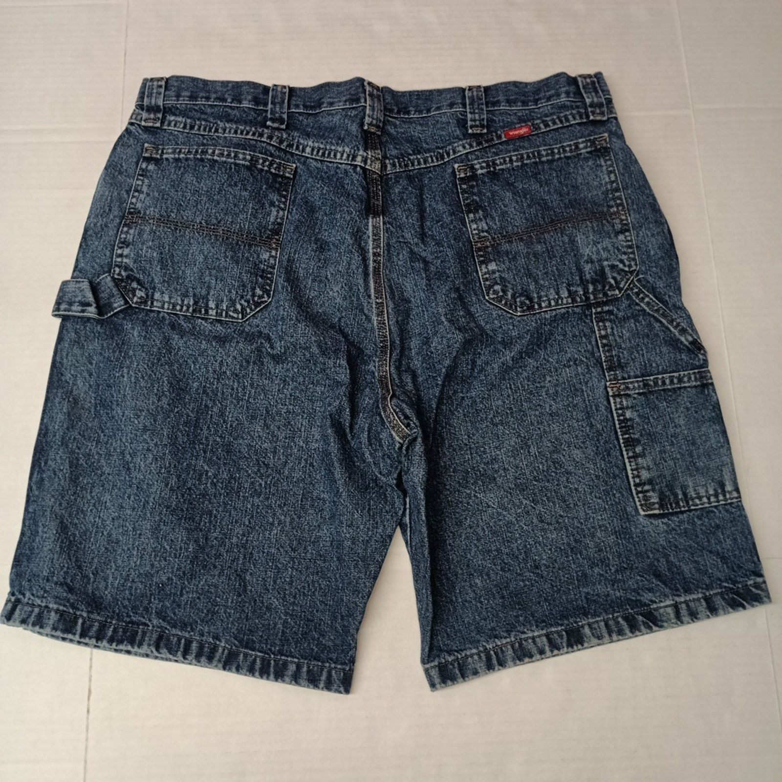 Wrangler Wrangler Carpenter Flex Denim Shorts Mens 40 Blue 10" Inseam Size US 40 / EU 56 - 5 Thumbnail