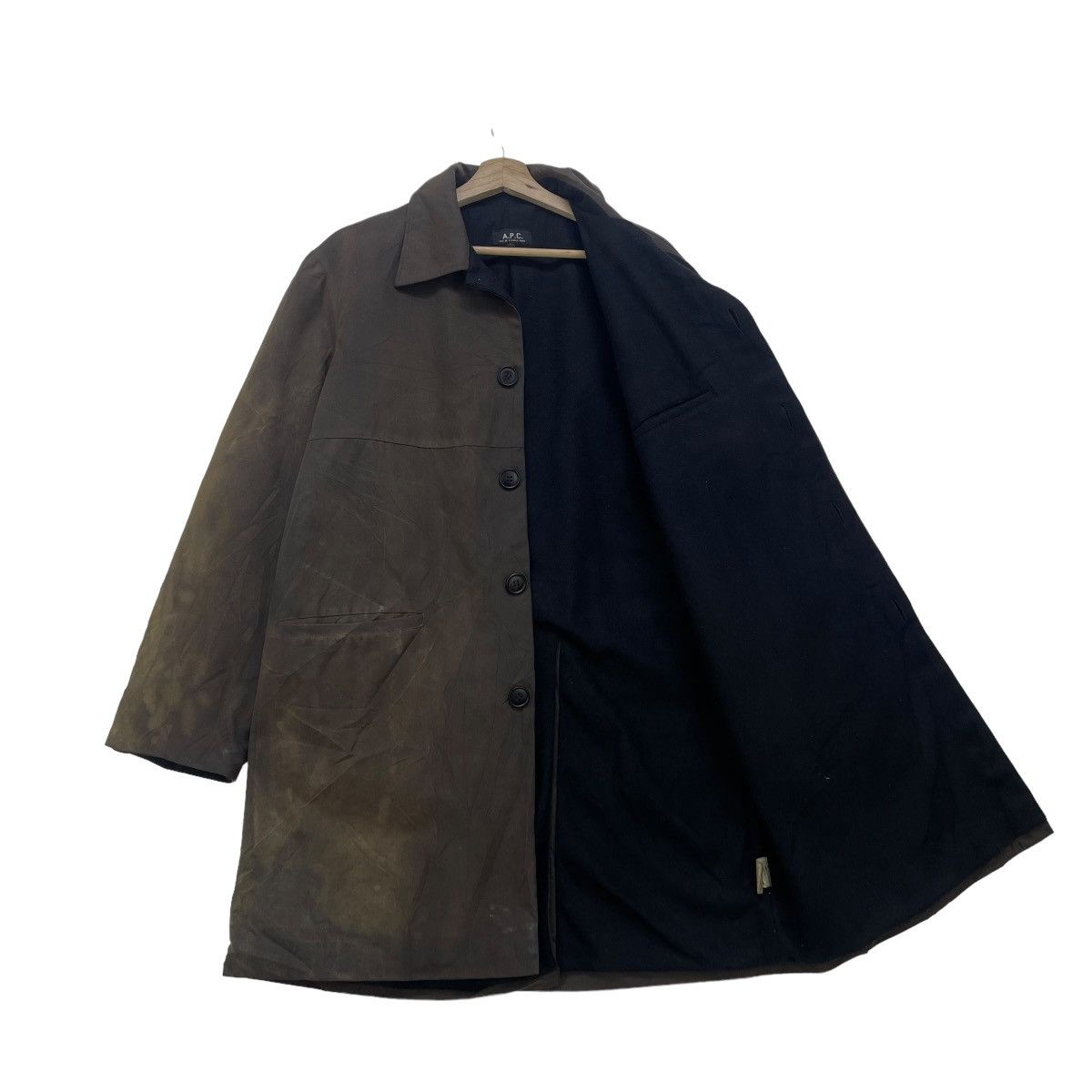 A.P.C. × Vintage × Waxed 👉Vintage Apc Made In France Waxed Jacket Blanket  Jacker | Grailed