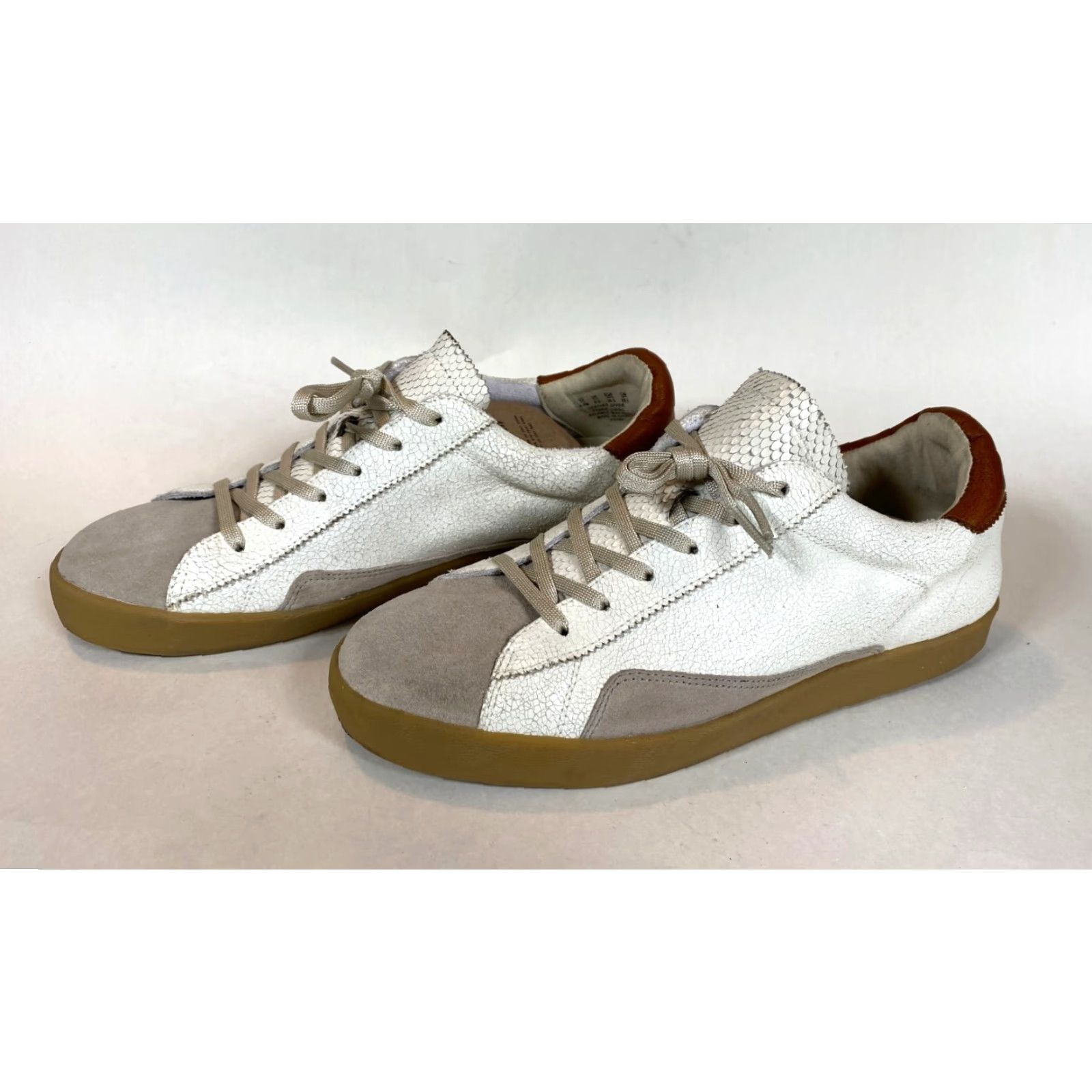 Sam Edelman VINTAGE Women's Sam Edelman Prima Sneakers Cracked Leather Suede Sz US 8.5 Size US 7 / IT 37 - 6 Thumbnail