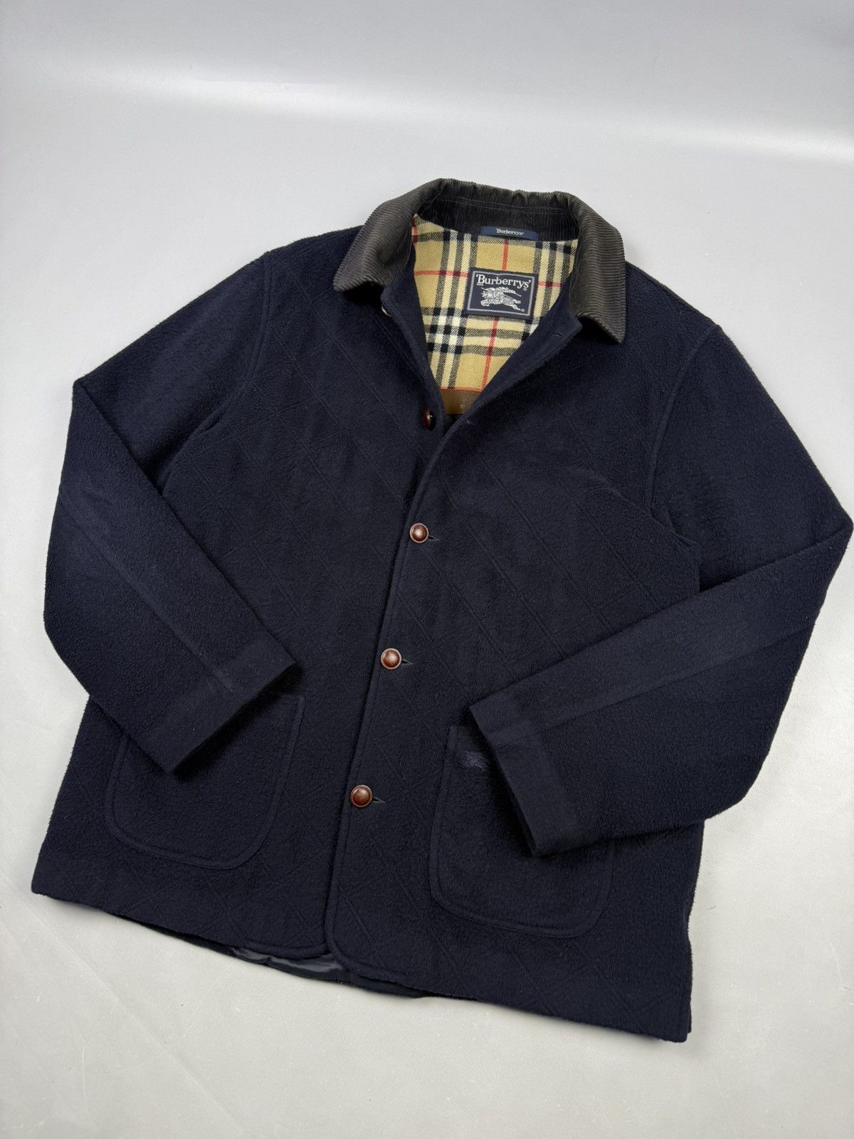 Burberry Vintage Burberry Quilted Wool Jacket – Nova Check Lining Size US L / EU 52-54 / 3 - 2 Thumbnail