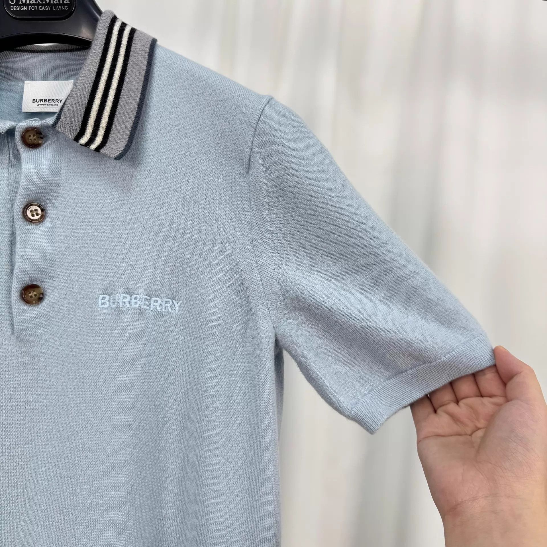 Burberry Burberry Embroidered Polo Wool Knit SS M 95 New Size US M / EU 48-50 / 2 - 4 Thumbnail