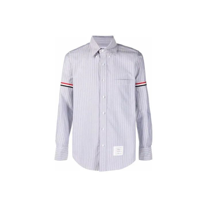 Thom Browne Thom Browne Striped Long Sleeve Shirt for Men 0079 Size US S / EU 44-46 / 1 - 1 Thumbnail