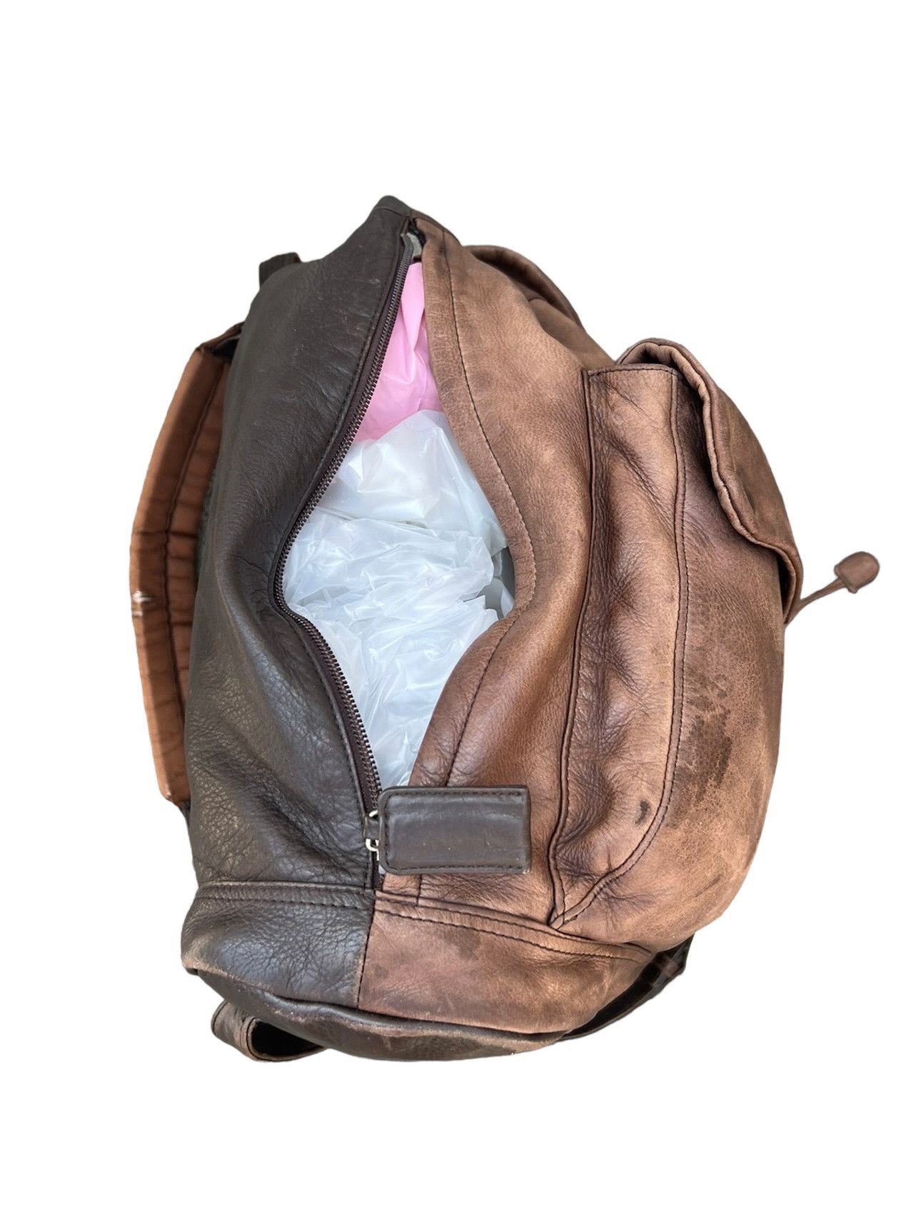 Leather Vintage Porter Tokyo Distressed Patina Leather Backpack Bag Size ONE SIZE - 8 Thumbnail