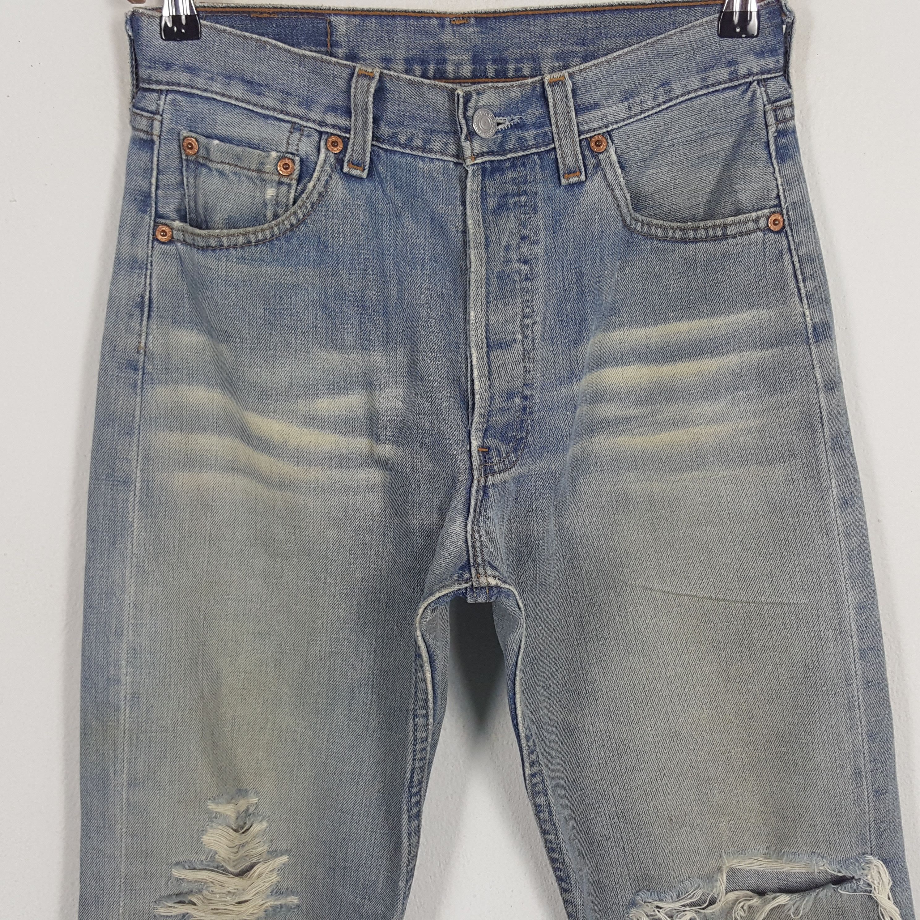 Levi's × Vintage Vintage Levi's 501 Distressed Style Denim Jeans Size US 26 / EU 42 - 2 Thumbnail