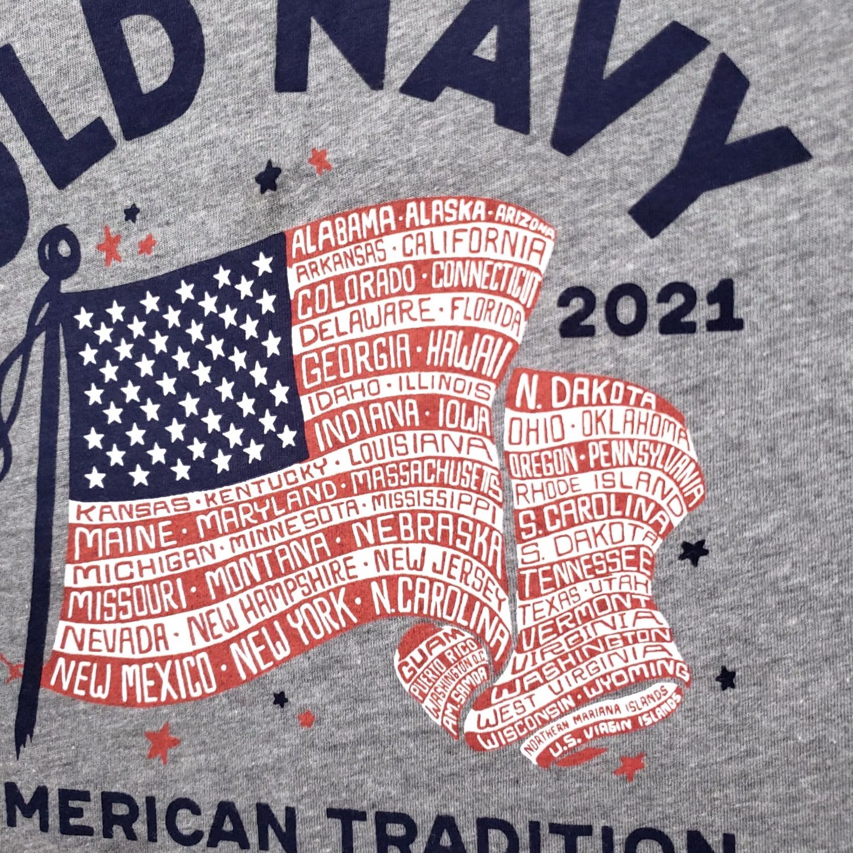 Old Navy Old Navy Tank Mens M Medium Gray American Tradition 2021 Sleeveless Cotton Blend Logo USA Flag shirt Size US M / EU 48-50 / 2 - 5 Thumbnail