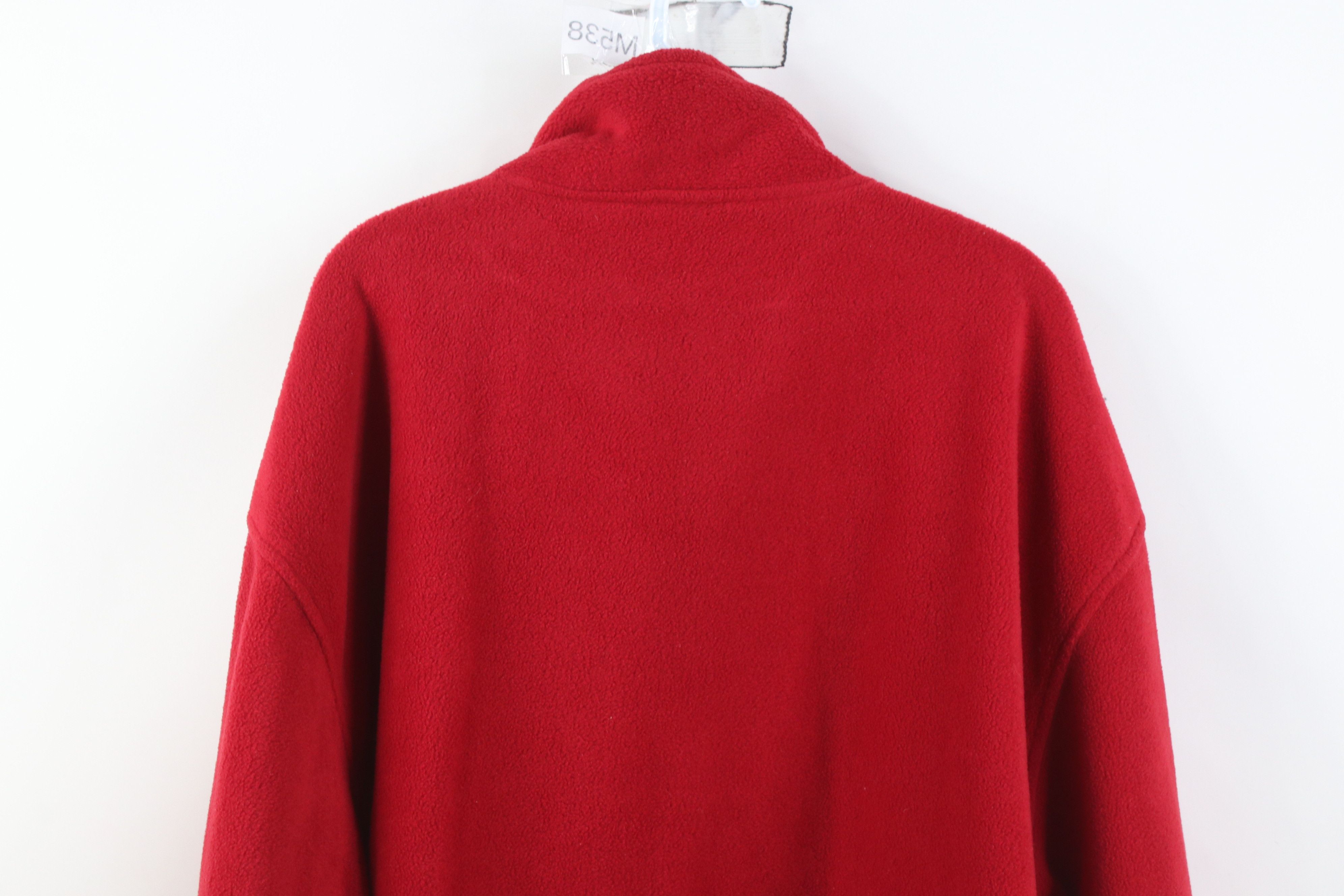 Vintage Vintage 90s Ohio State University 1/4 Zip Fleece Sweater Red Size US XL / EU 56 / 4 - 12 Thumbnail