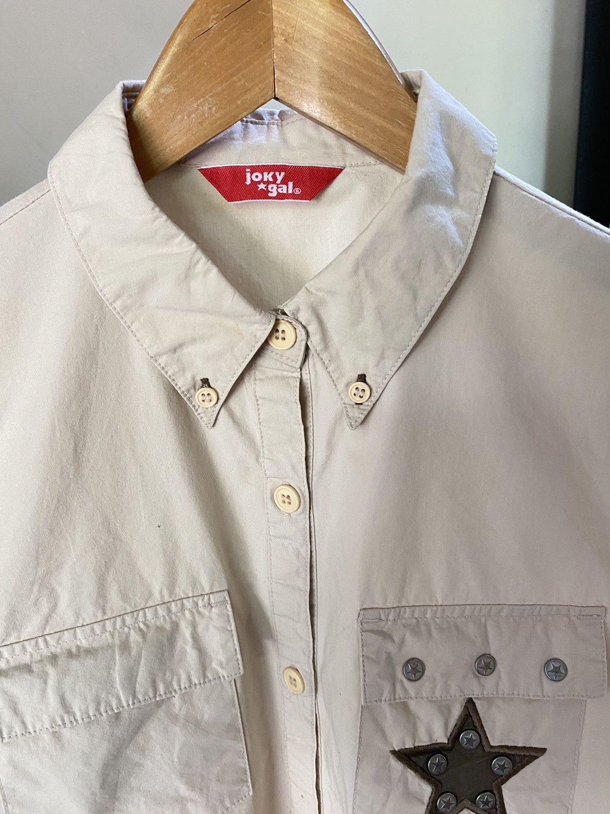 Designer јоку *gal Stellar Pocket Beige Shirt Size M / US 6-8 / IT 42-44 - 14 Thumbnail