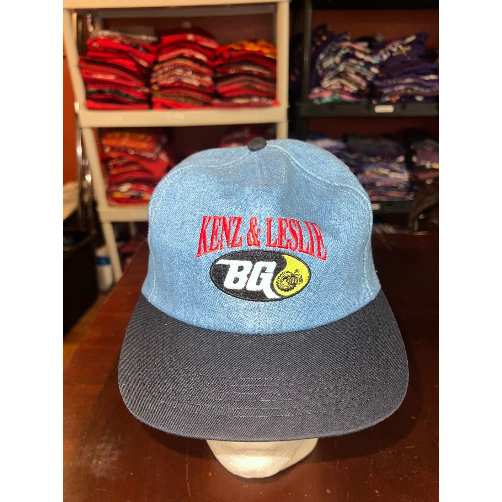 Vintage Vintage BG Auto Parts Hat Kenz & Leslie Denim Snapback VTG Size ONE SIZE - 2 Thumbnail