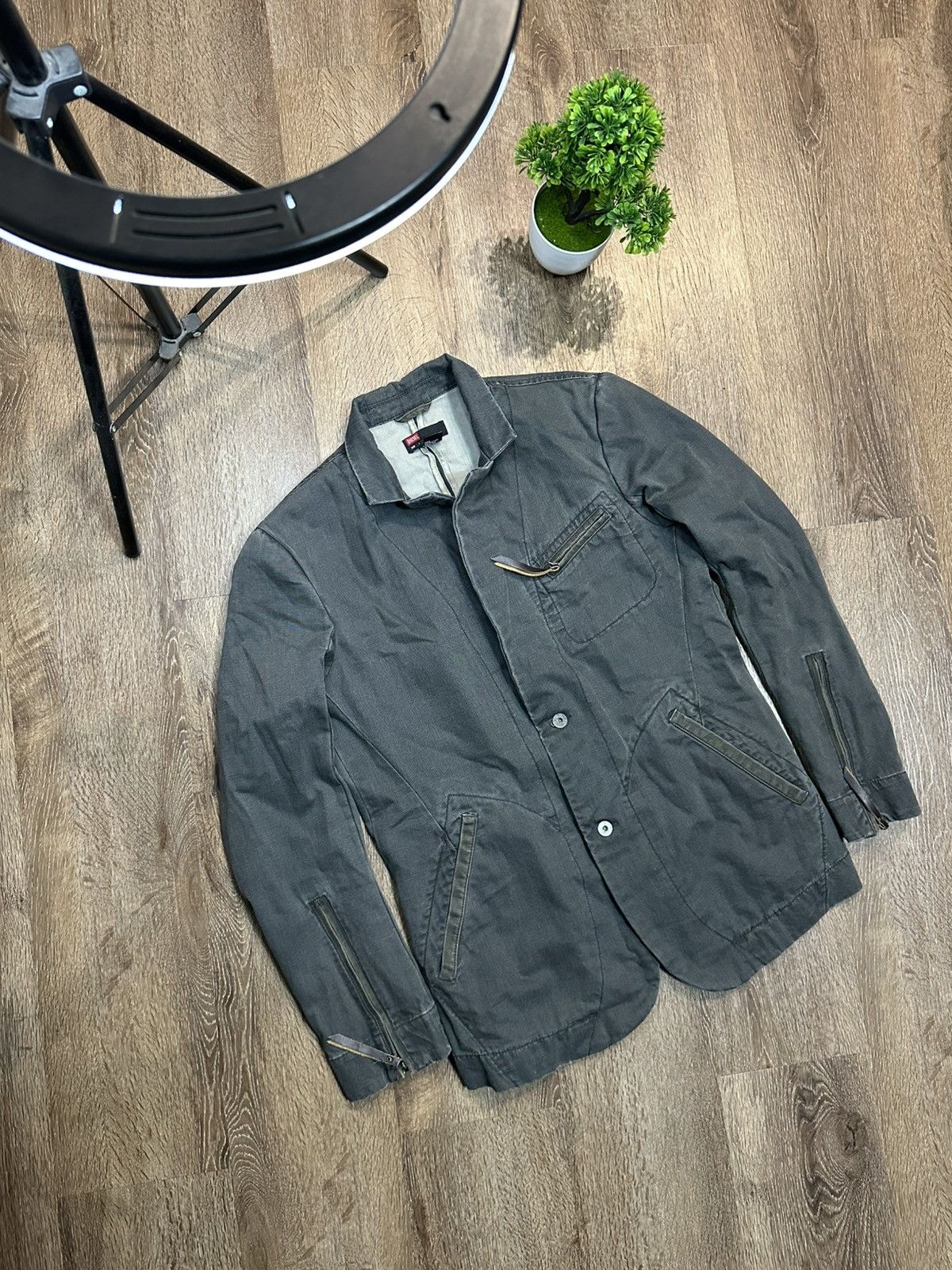 Diesel Diesel Vintage Jacket SPACE RESEARCH Big Logo Avan-Garde Size US L / EU 52-54 / 3 - 3 Thumbnail