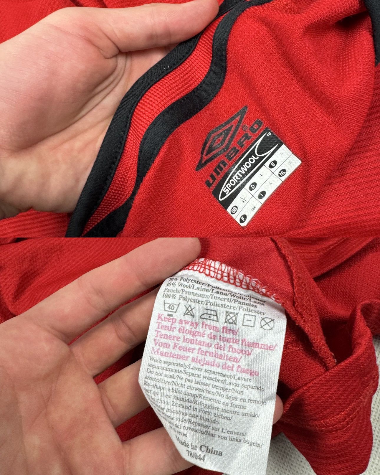 Umbro × Vintage Manchester United 02/03 Home Jersey – Umbro Vodafone Size US L / EU 52-54 / 3 - 2 Thumbnail