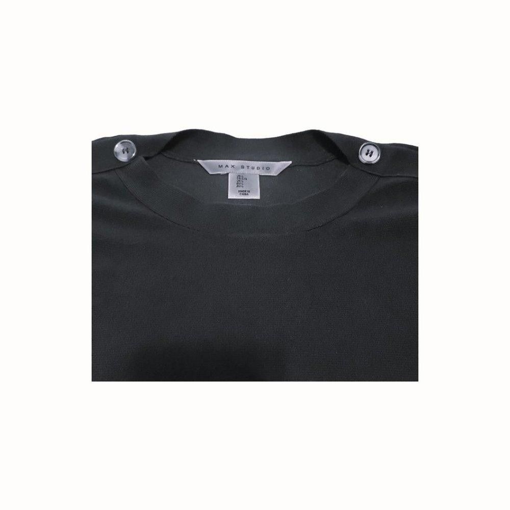 Designer CT766 Max Studio Black Ladies Sweater L Size L / US 10 / IT 46 - 3 Thumbnail