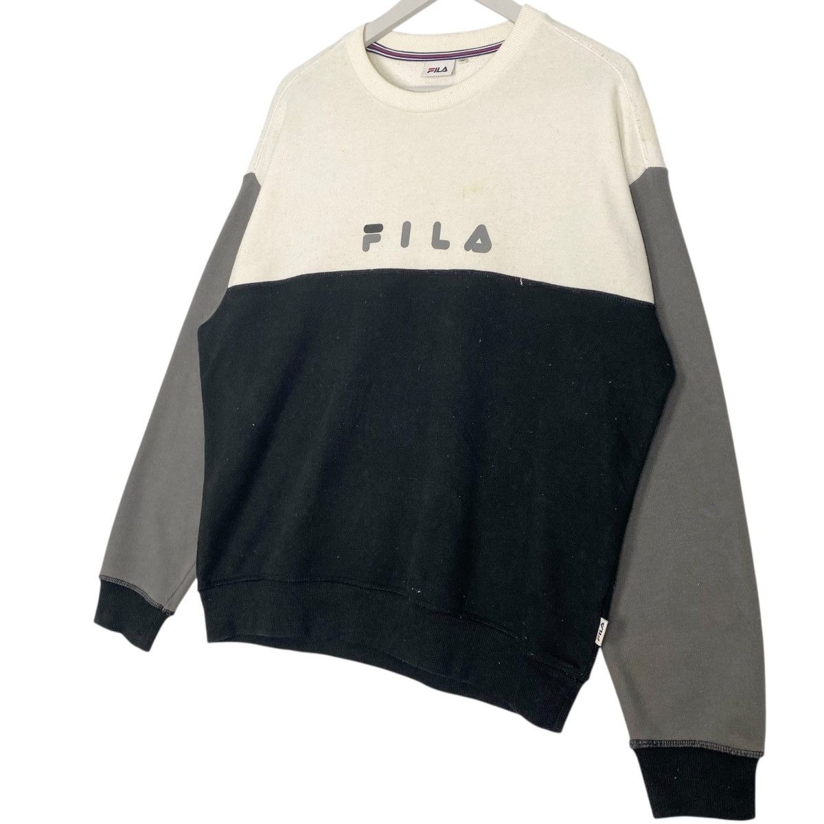Vintage Vintage Fila Crewneck Sweathirt Black/White Size L Size US L / EU 52-54 / 3 - 2 Thumbnail