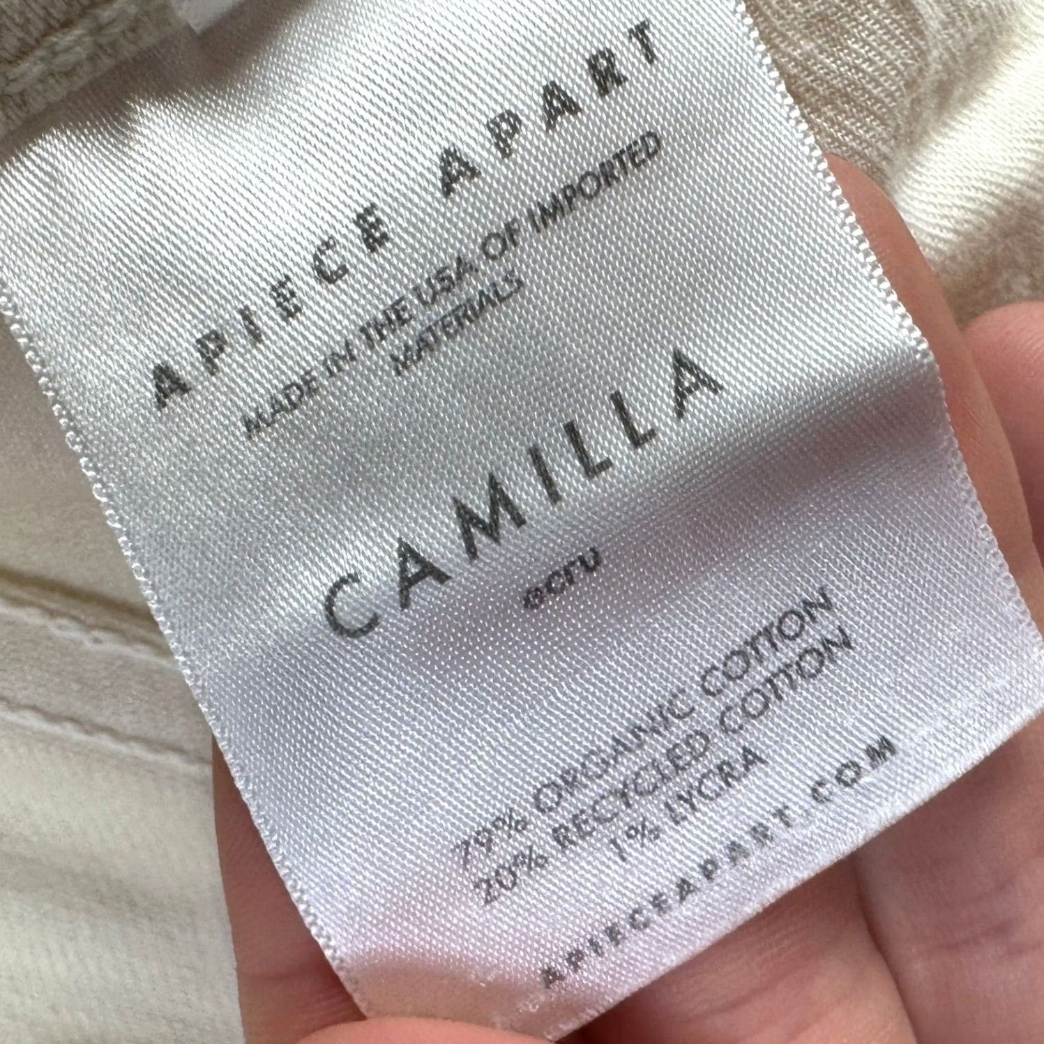 Apiece Apart Apiece Apart Camilla Womens Straight Jeans 30 Cream High-Rise Denim Pants Jeans Size 30" / US 8 / IT 44 - 7 Thumbnail