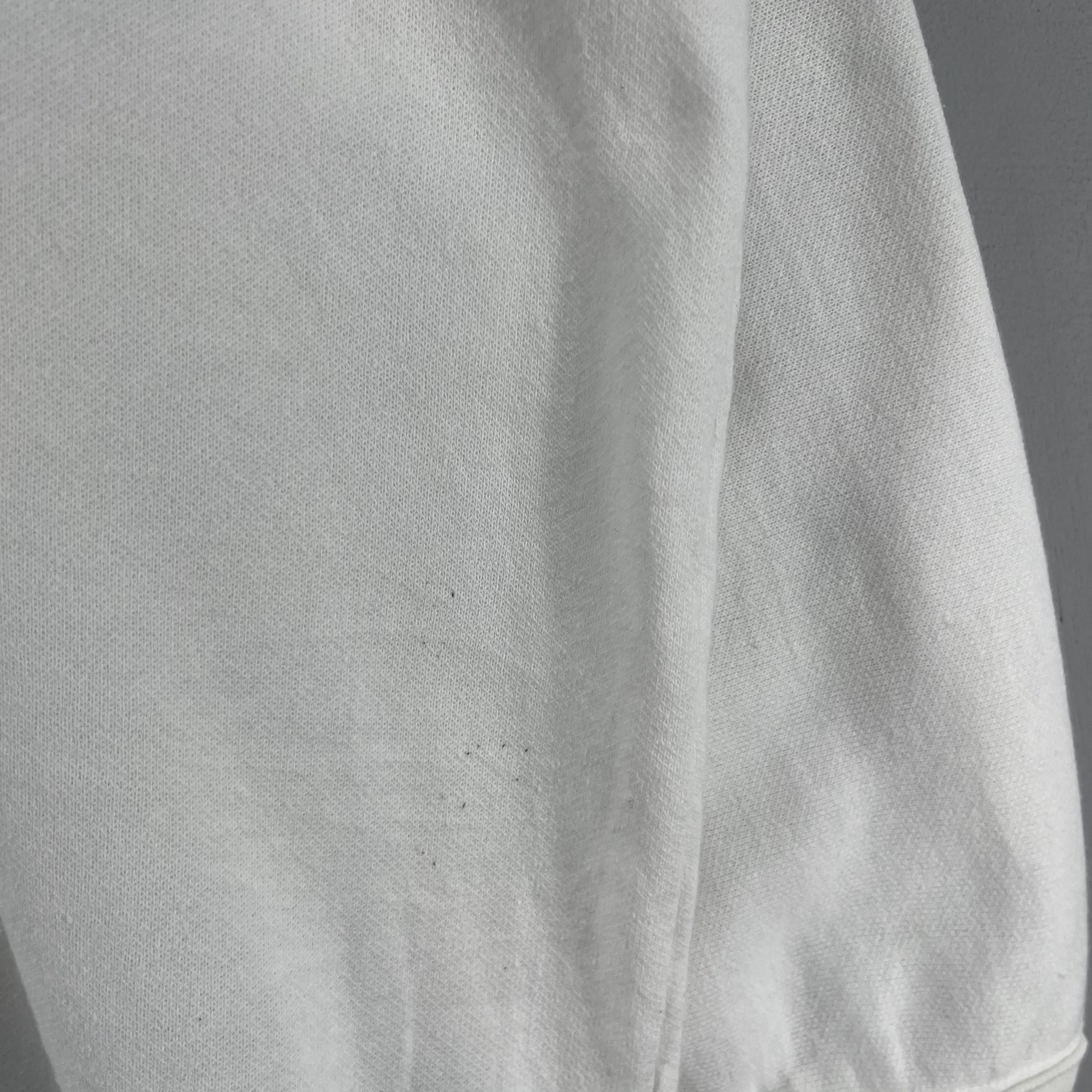 Vintage Vintage 1990s Plain White Sweatshirt Crewneck Oversized Size US XXL / EU 58 / 5 - 9 Thumbnail