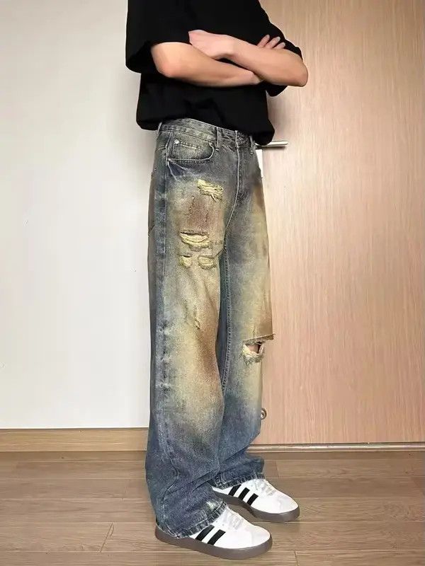 Japanese Brand Kanako x Ayami Distressed Blue Denim Jeans Size US 28 / EU 44 - 5 Thumbnail