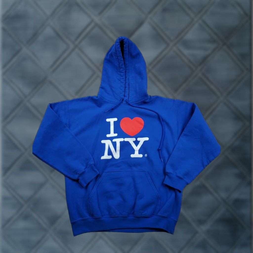 Vintage I Love New York Hoodie Small Adults Blue Long Sleeve Sweatshirt Official Size US S / EU 44-46 / 1 - 1 Thumbnail