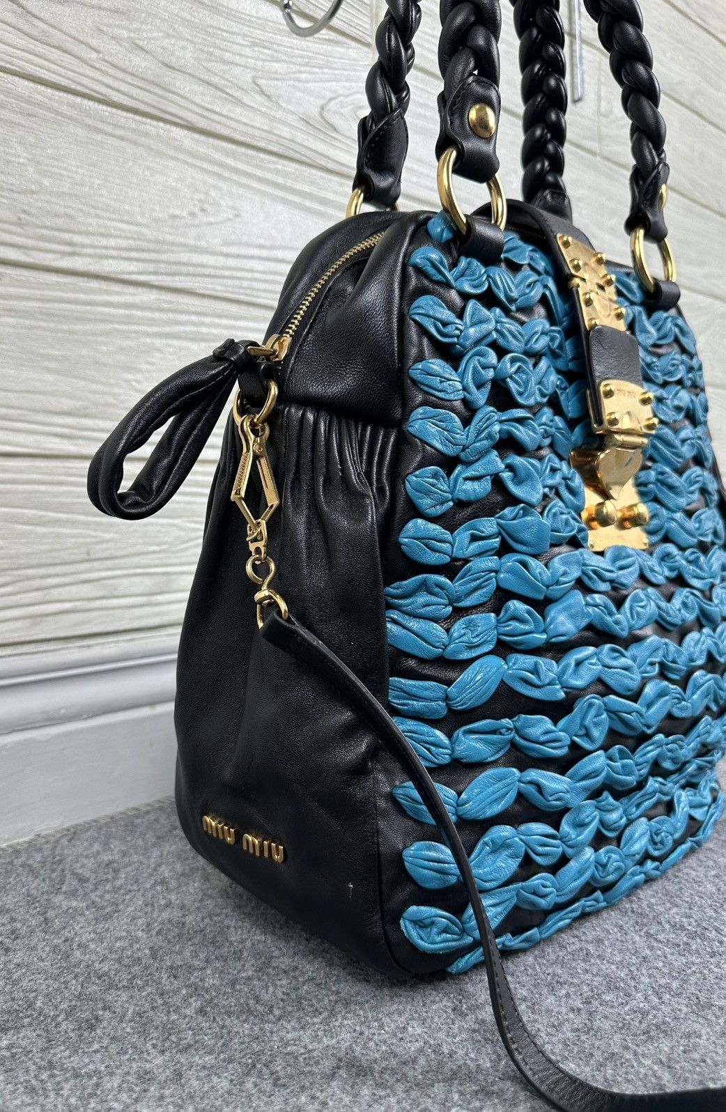 Miu Miu Matelasse Nappa Leather Two way Hand/Shoulder Bag