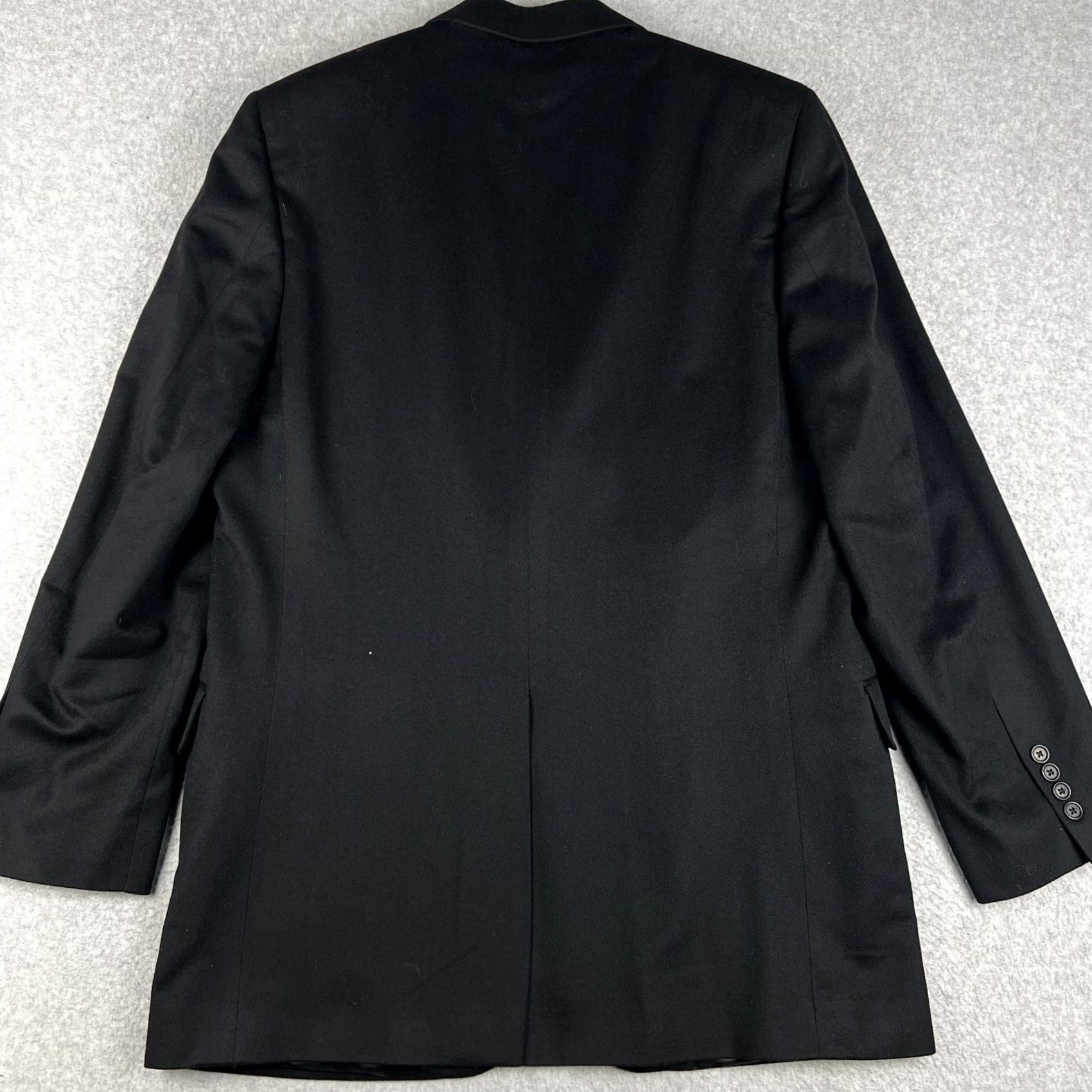 Brooks Brothers Brooks Brothers Loro Piana Cashmere Sport Coat Blazer Mens 43L Black Old Money Size 46R - 2 Thumbnail