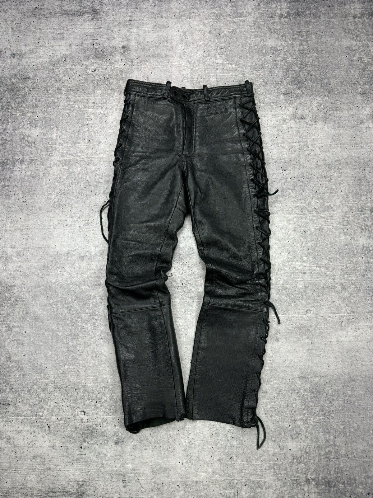 Genuine Leather Vintage 90’s Y2K Style Casual Cowboy Genuine Leather Pants Size US 30 / EU 46 - 1 Thumbnail